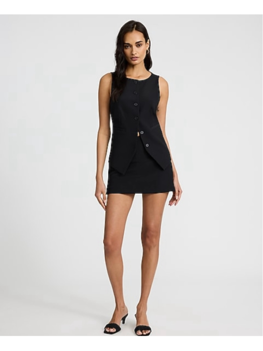Express Editor Studio Stretch Black Skort Size 12